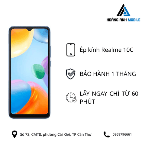 Ép kính Realme 10C