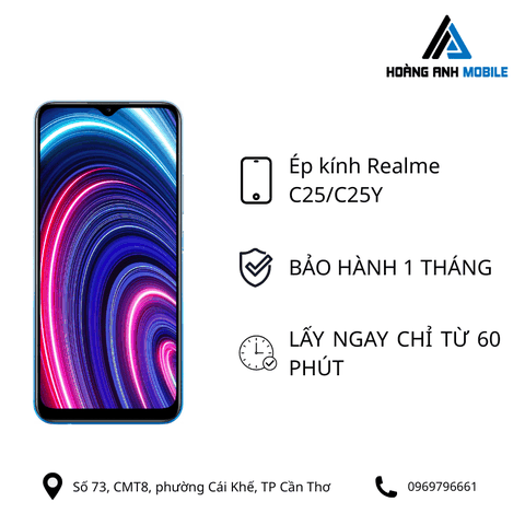 Ép kính Realme C25/C25Y