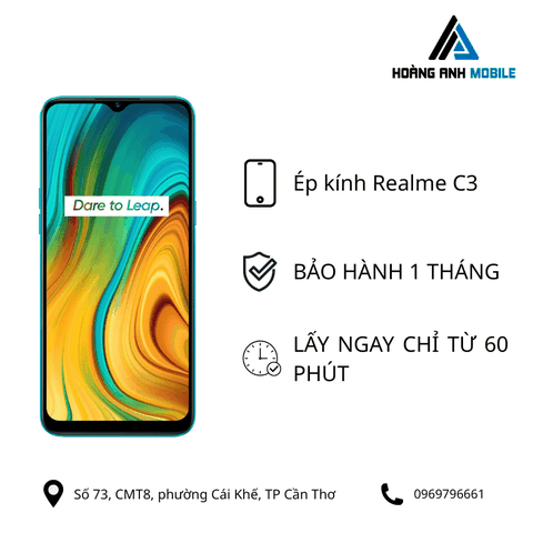 Ép kính Realme C3