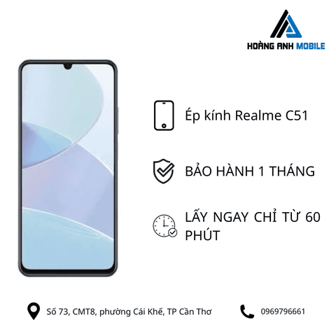 Ép kính Realme C51