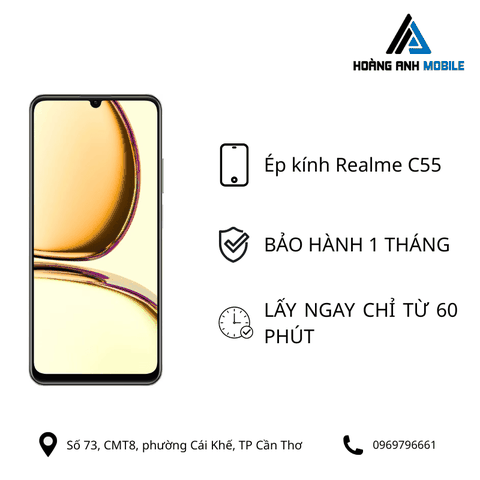 Ép kính Realme C55