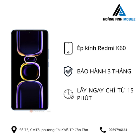 Ép kính Redmi K60/K60 Pro