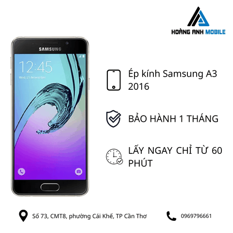 Ép kính Samsung A3 2016