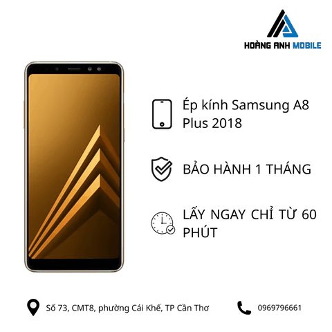 Ép kính Samsung A8 Plus 2018