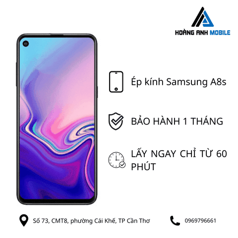 Ép kính Samsung A8s