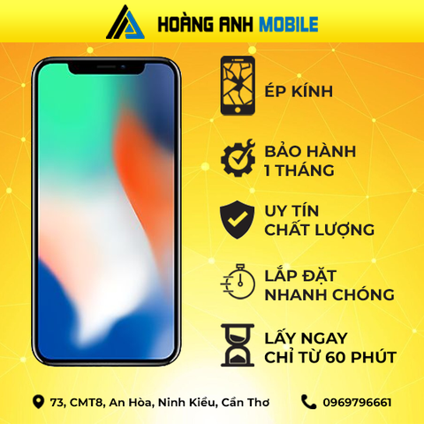 Ép kính iPhone X
