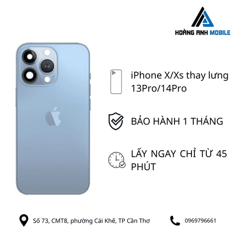 iPhone X/Xs thay lưng 13Pro/14Pro