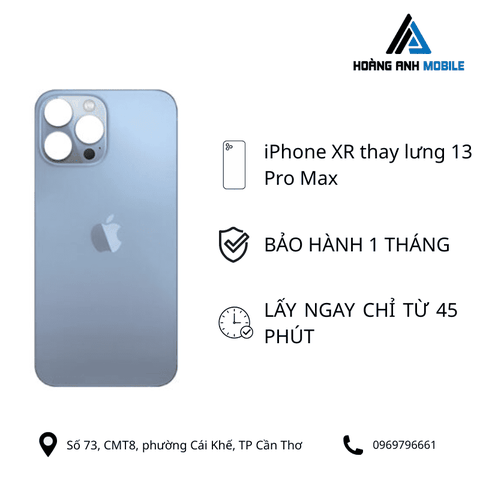 iPhone XS Max thay lưng 13 Pro Max/14 Pro Max cam to
