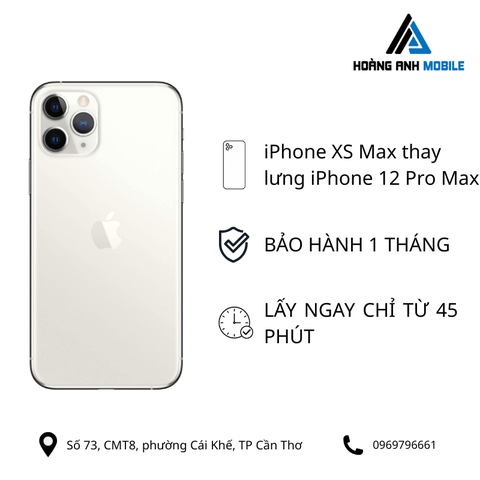 iPhone XS Max thay lưng iPhone 11PRM/12PRM/13PRM/14PRM cam nhỏ