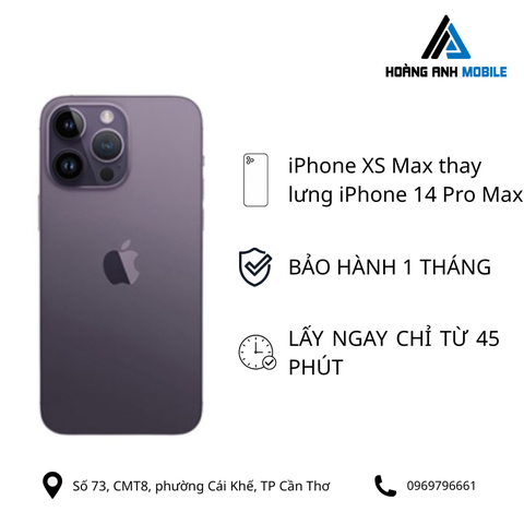 iPhone XS Max thay lưng iPhone 11PRM/12PRM/13PRM/14PRM cam nhỏ