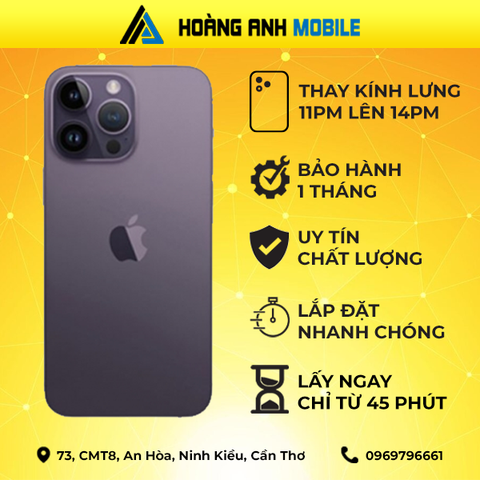 Thay kính lưng iphone 11 Pro Max lên 12prm/13prm /14prm/15prm