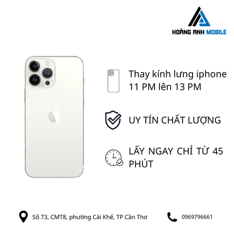 Thay kính lưng iPhone 11 Pro lên 12 Pro/13Pro/14Pro