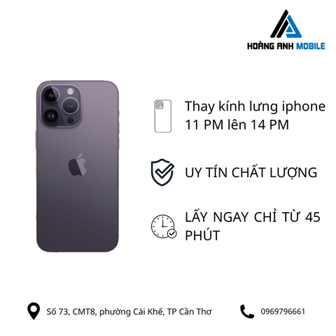 Thay kính lưng iPhone 11Prm lên 12Prm/13Prm/14Prm/15Prm