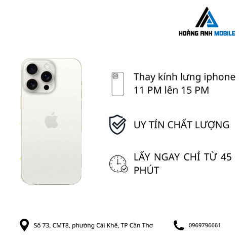 Thay kính lưng iPhone 11Prm lên 12Prm/13Prm/14Prm/15Prm