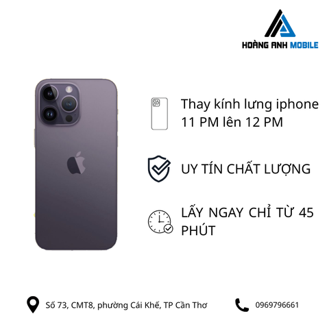 Thay kính lưng iPhone 11Prm lên 12Prm/13Prm/14Prm ( CAM NHỎ)