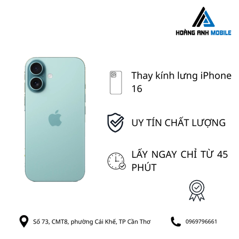 Thay kính lưng iPhone 16
