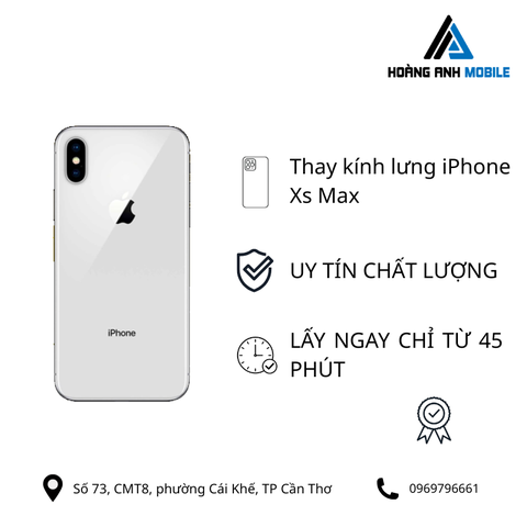 Thay kính lưng iPhone Xs Max