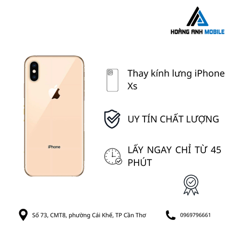 Thay kính lưng iPhone Xs