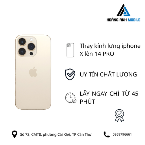 Thay kính lưng X/Xs lên 13Pro/14Pro