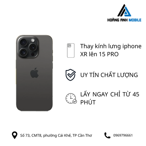Thay Kính Lưng Xr lên 12Pro/13Pro/14Pro/15Pro/16Pro