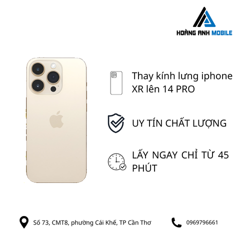 Thay Kính Lưng Xr lên 12Pro/13Pro/14Pro/15Pro/16Pro