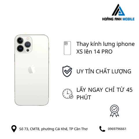 Thay kính lưng Xs lên 13Pro/14Pro/15Pro/16Pro