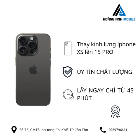 Thay kính lưng Xs lên 13Pro/14Pro/15Pro/16Pro