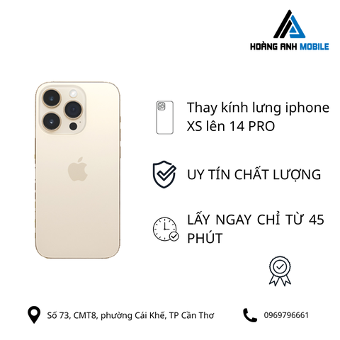 Thay kính lưng Xs lên 13Pro/14Pro/15Pro/16Pro