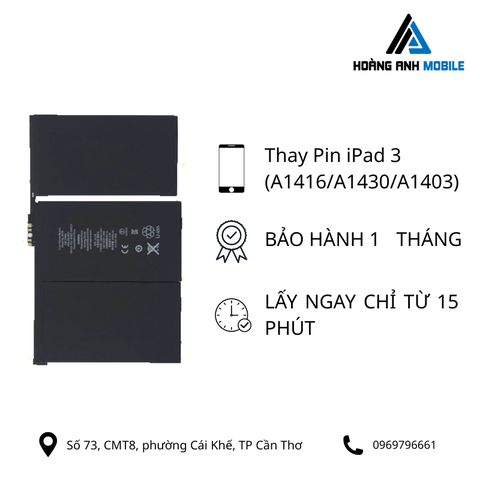 Thay Pin iPad 3 (A1416/A1430/A1403)