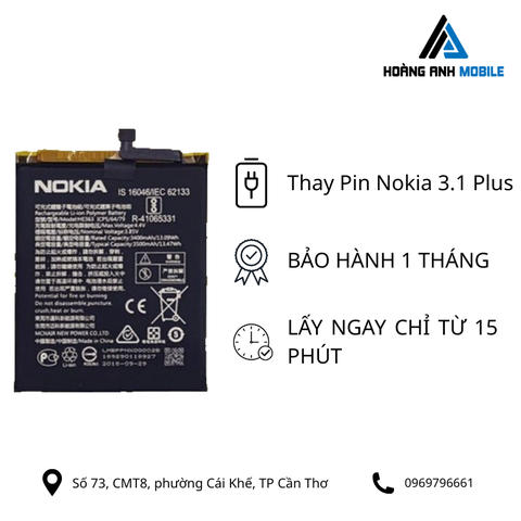 Thay Pin Nokia 3.1 Plus