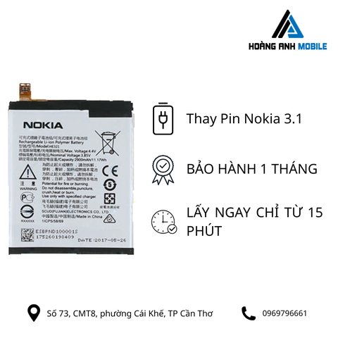 Thay Pin Nokia 3.1