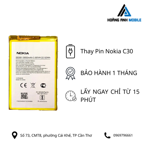 Thay pin Nokia C30