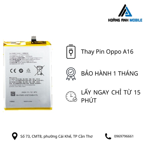 Thay pin Oppo A16