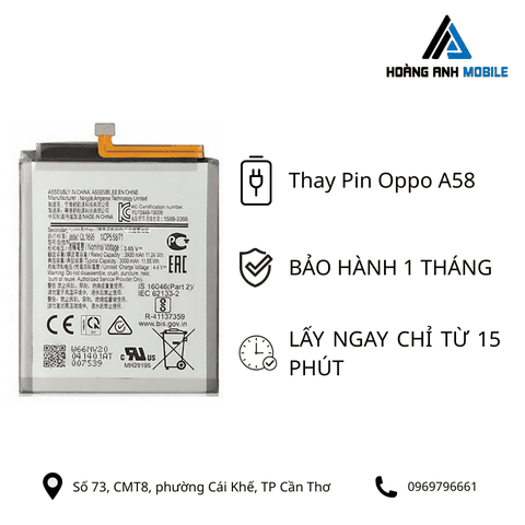 Thay Pin Oppo A58