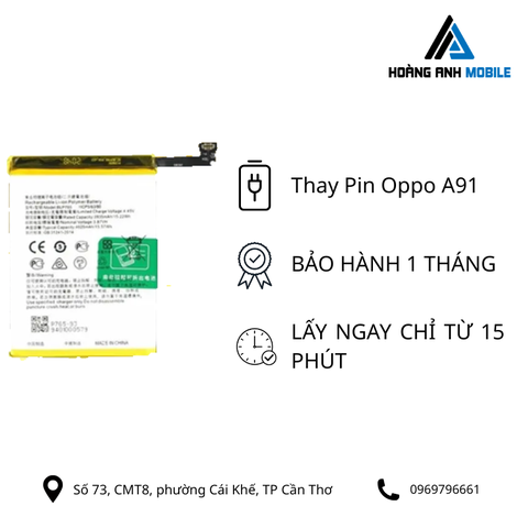 Thay pin Oppo A91