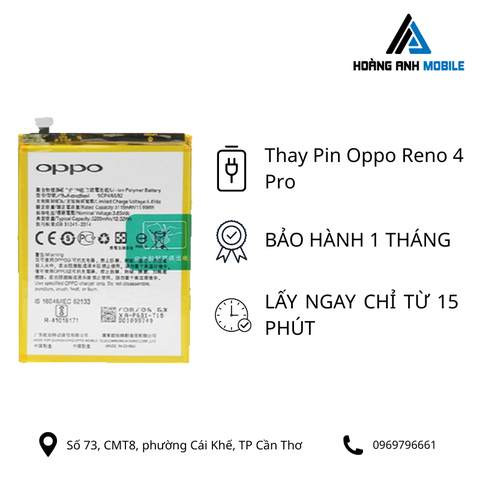 Thay pin Oppo Reno 4 Pro