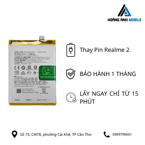 Thay pin Realme 2