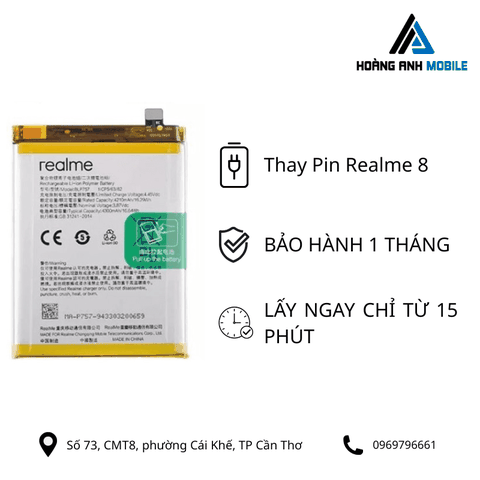 Thay pin Realme 8