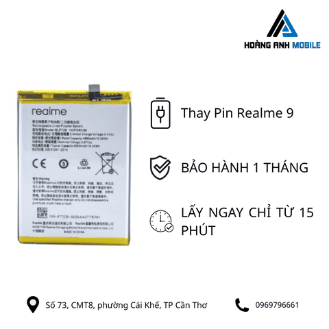 Thay pin Realme 9
