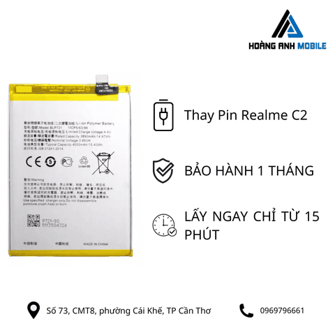 Thay pin Realme C2