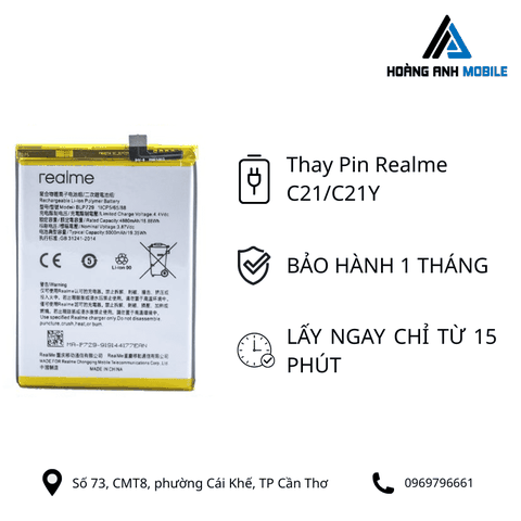Thay pin Realme C21/C21Y