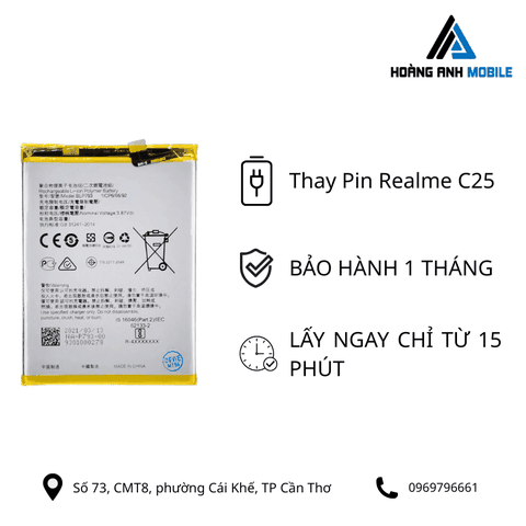 Thay pin Realme C25