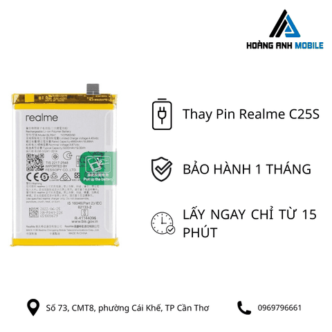Thay pin Realme C25S