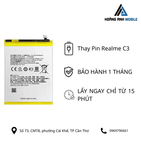 Thay pin Realme C3