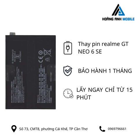 Thay pin realme GT NEO 6 SE - BLPA51