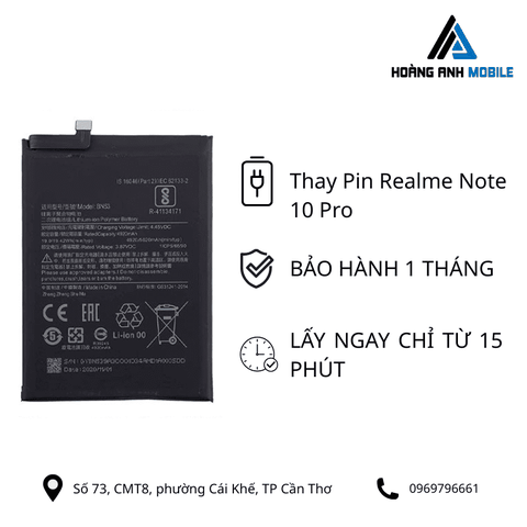 Thay pin Realme Note 10 Pro