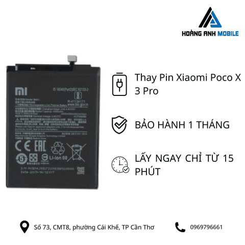 Thay Pin Xiaomi Poco X 3 Pro