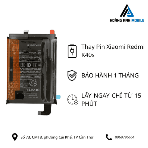 Thay Pin Xiaomi Redmi K40s