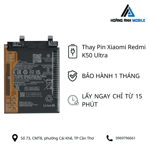 Thay Pin Xiaomi Redmi K50 Ultra