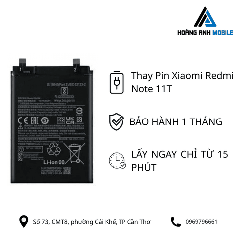 Thay Pin Xiaomi Redmi Note 11T
